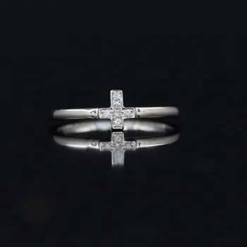 

LASAMERO Rings for Women 0.033CT Round Cut Natural Diamond Ring 18k White Gold Engagement Wedding Ring