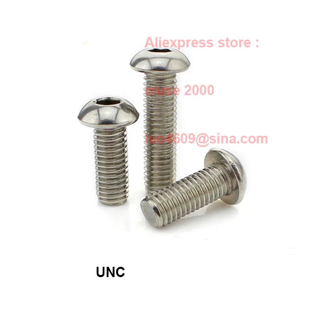 

UNC 5/16-18 pitch thread 304 stainless steel button head inner hexagon Hex drive Length 1/2 5/8 3/4 1 1-1/4 1-1/2 2 inch