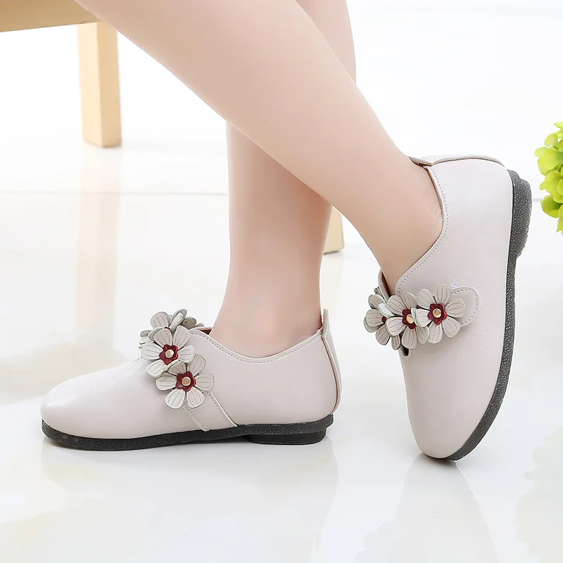 2019 Toddler Girl Shoes Kid Baby Solid Flower Soft Dance Princess Wedding Dance Dress Shoes For Children'S 1 2 3 4 5 6 Year Old
