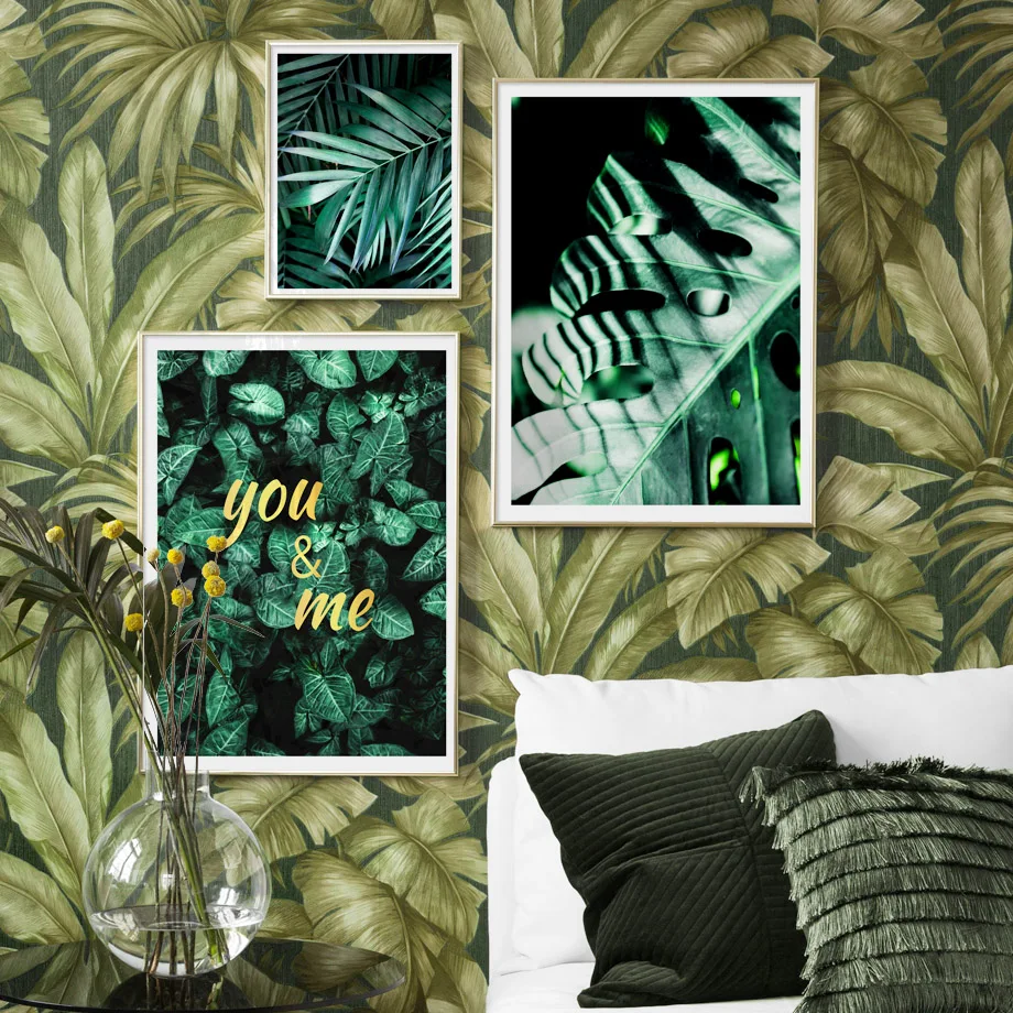 

Wall Art Canvas Painting Fresh Mint Leaves Nordic Posters And Prints Tropical Plants Wall Pictures For Living Room Decoration