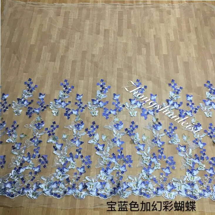 Южная Корея 3D трехмерный цветок Сеть пряжа Переводные картинки с бабочками многоцветная вышивка кружева Европа и США