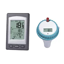 Wireless Pool Thermometer Hot Tub Home Swim Spa Water Temperature Meter Calendar Alarm Clock -40~60C Waterproof Outside Sensor Wireless Pool Thermometer Hot Tub Home Swim Spa Water Temperature Meter Calendar Alarm Clock -40~60C Waterproof Outside Sensor