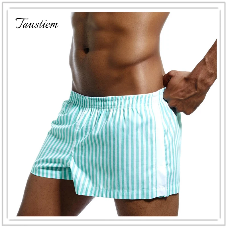 

Taustiem Men's Sweatpants Men Navy Wind Loose Style Striped Household Shorts Mens Fitness Notion Cotton Short Male Casual Shorts