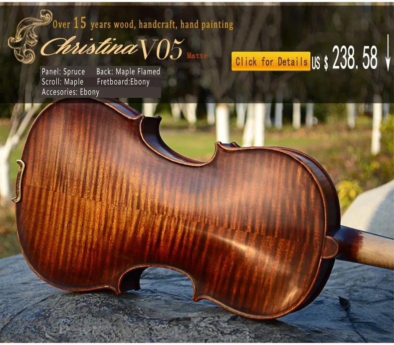 Профессиональная скрипка Кристина V05A, скрипка o 4/4, скрипка из клена ручной работы, музыкальные инструменты, Скрипка чехол, лук, канифоль
