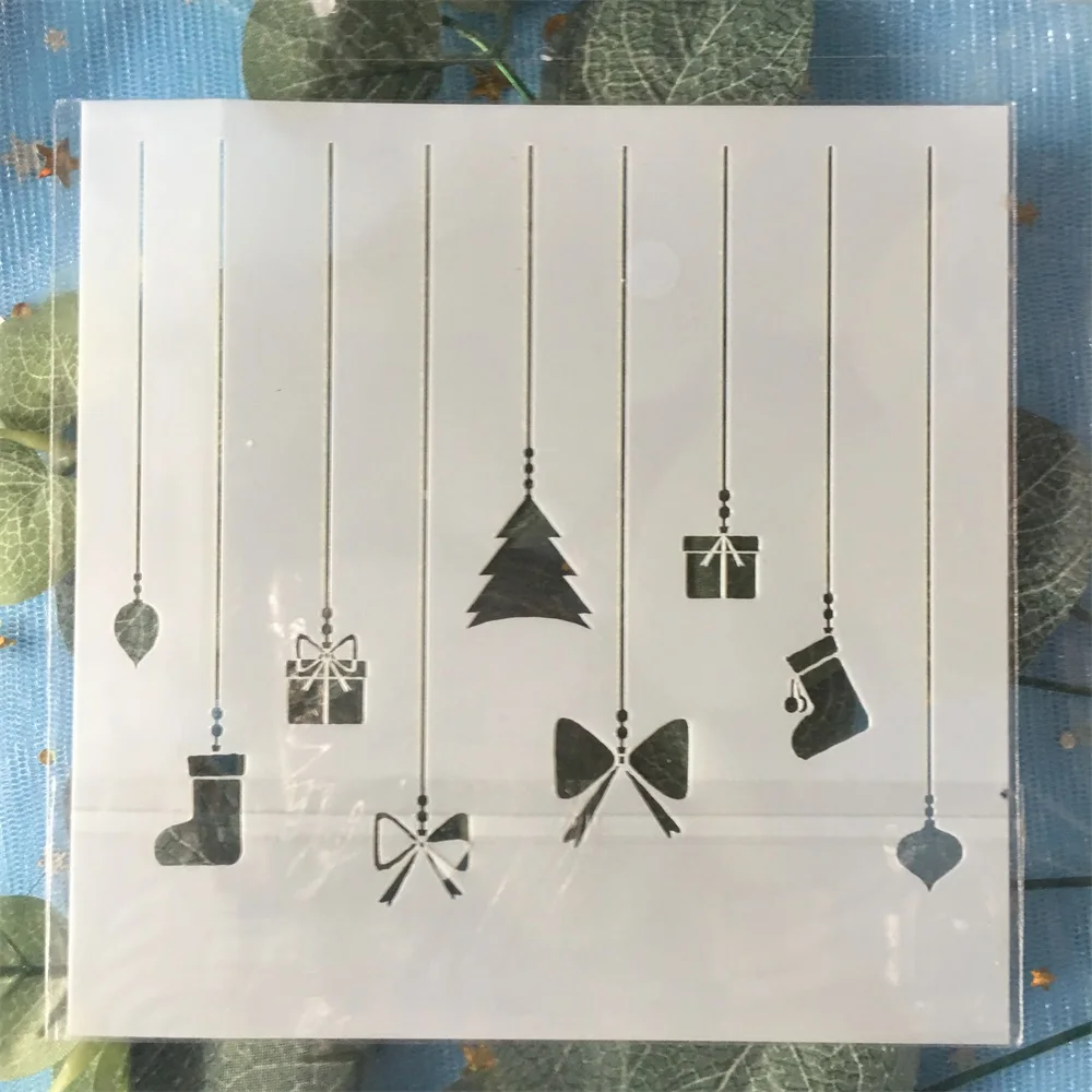 Новый Рождественский подарок DIY Craft слоистые трафареты настенная живопись Φ