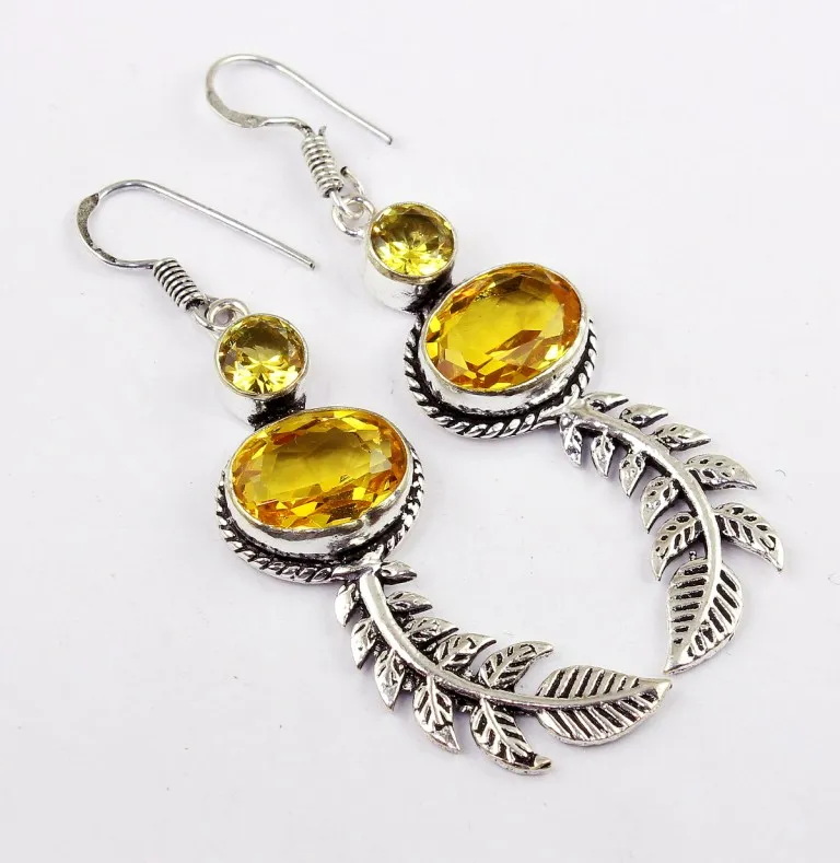 

Citrine Earring, 66 mm, E0275