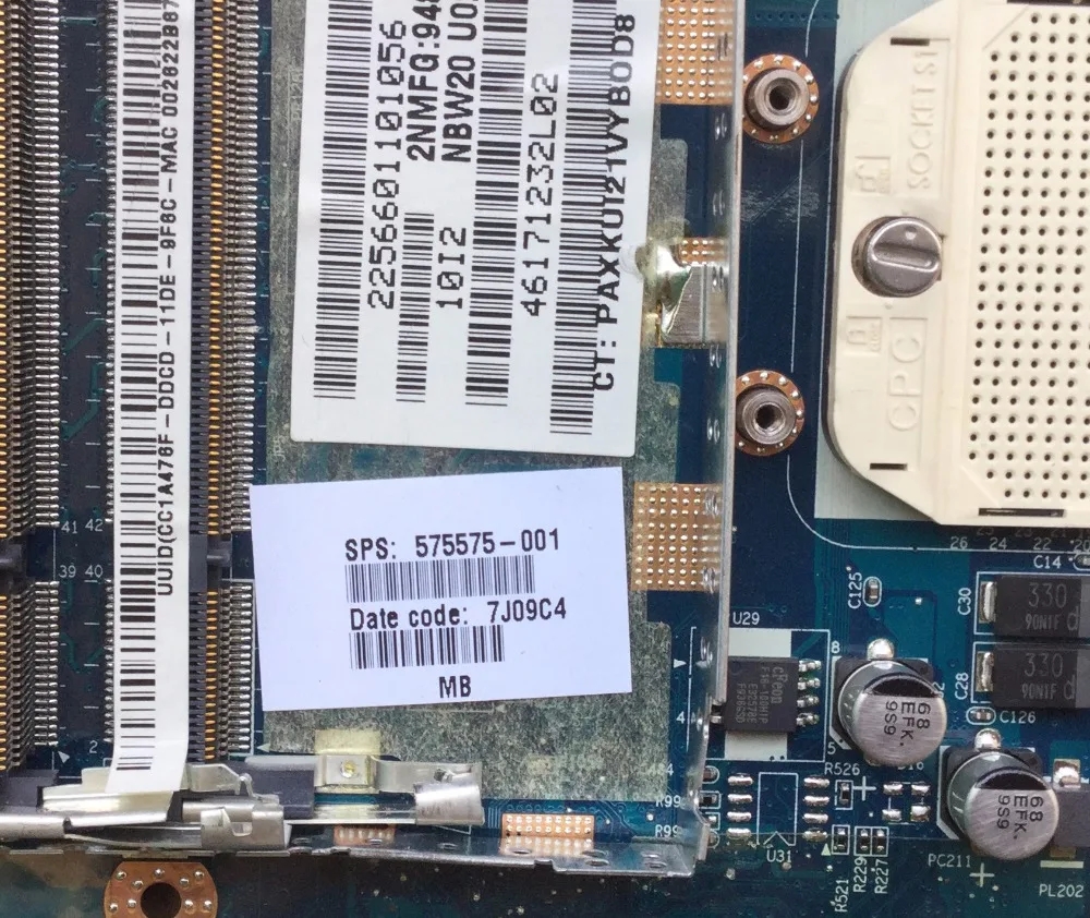 575575-001 ل HP DV4 DV4-2000 اللوحة المحمول LA-4117P Sokcet s1 DDR2 100% اختبار