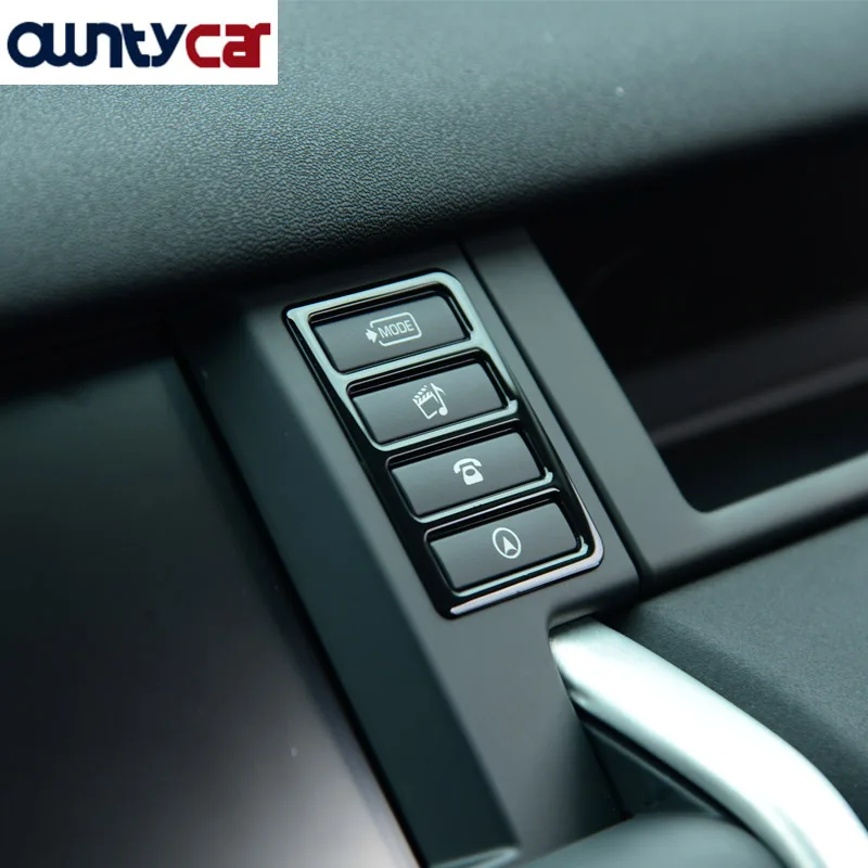 

Gloss Black Style ABS Console Multi-function Button Cover Trim For Land rover Discovery Sport Car-Styling Auto Parts 2015+