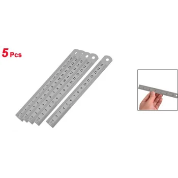 

5 Pcs Dual Side Marked 15cm 6 inch Stainless Steel Straight Ruler