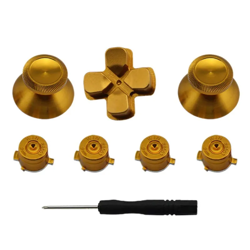 

Replacement Full Buttons Custom Aluminum Key Buttons Mod Kit Set For PS4 Playstation Controller