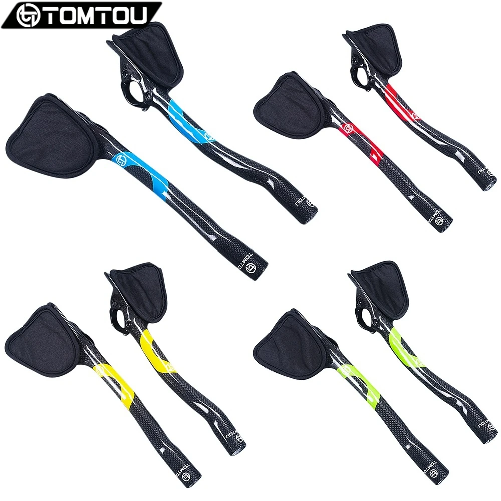 

TOMTOU 3K Carbon Fiber Road Bike Bicycle Aero Bar Rest Handlebar Aerobar 31.8mm Green, Blue, Red, Yellow