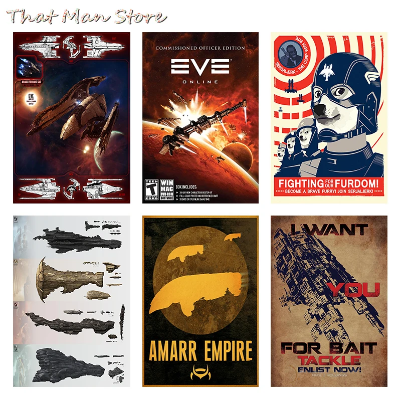 

EVE Online Game Poster Bar Cafe Living Room Dining room Wall Decorative Paintings Home Decor 42*30cm
