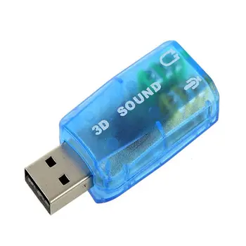 

USB to 3.5mm Mic Headphone Jack Stereo Headset 3D Sound Card Audio Adapter PC Radom Color