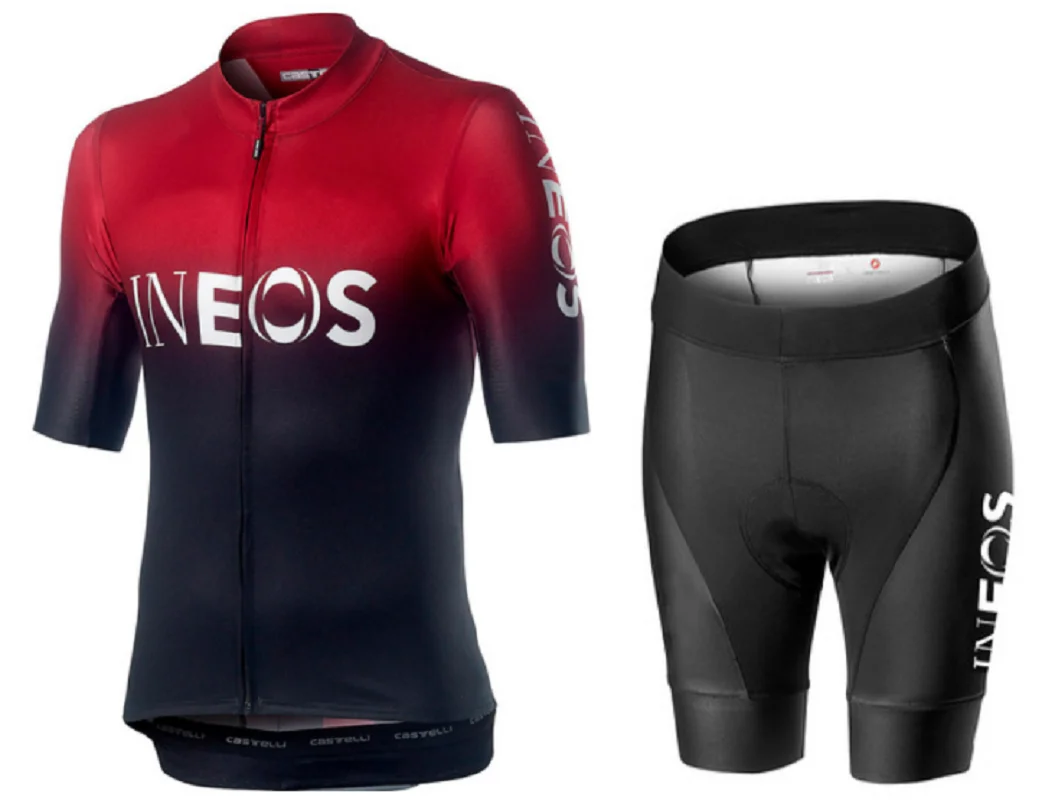 2019 جديد INEOS الصيف الدراجات جيرسي مجموعة تنفس فريق سباق دراجة نارية رياضية جيرسي رجل الدراجات الملابس قصيرة دراجة جيرسي NW