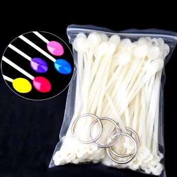 

100Pcs/Set Nail Art Tips Spoon Style Women False Nail Board Sticks Polish Display Fan Practice Tool Nude/Clear Makeup Tools