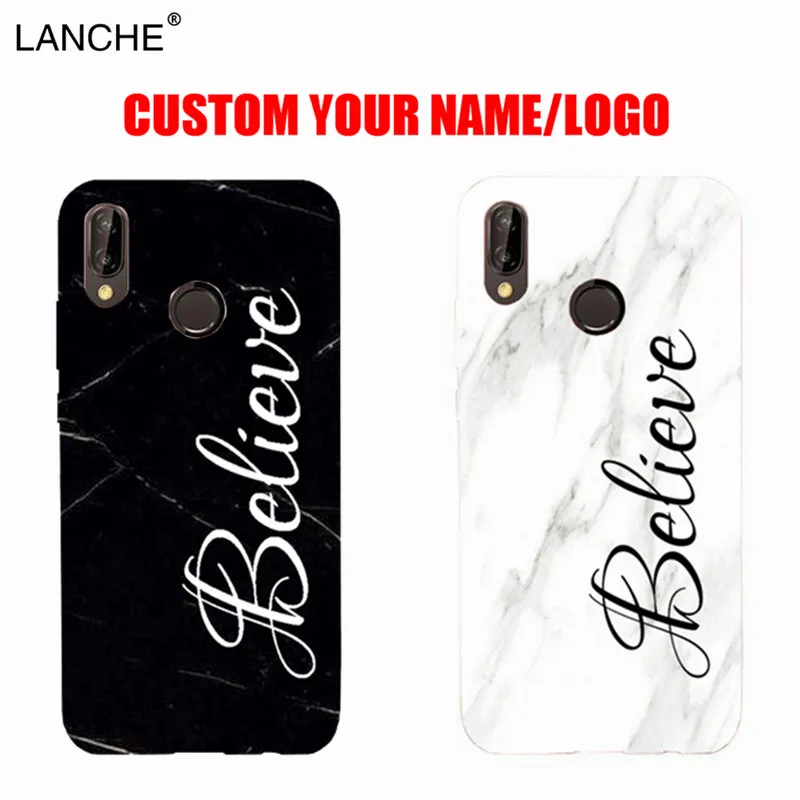 

Personalized Custom Name Text Case For Huawei P20 lite Case P20 Mate 10 Pro P8 P9 Lite 2017 P Smart Soft TPU Print Photo Cover
