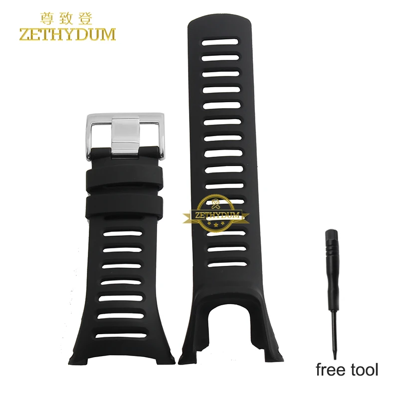 Silicone Rubber Smart watches band watchband waterproof 36mm black