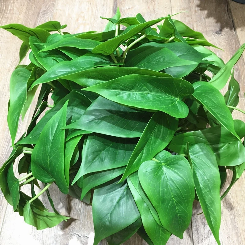 Искусственная Калла листья Настоящее прикосновение тюльпан редиска лист Открытый водонепроницаемый зеленые растения