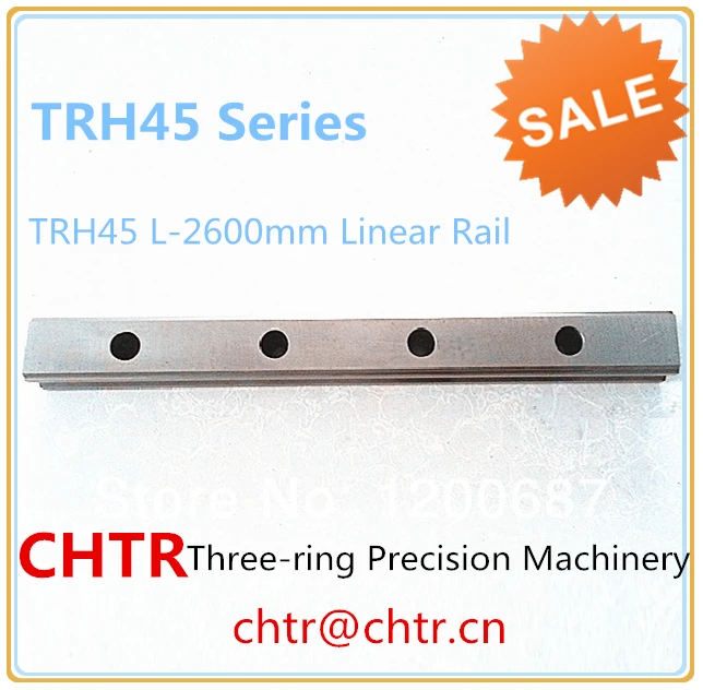 TRH45 L-2600mm Linear Slide Rail CNC Linear Guide Rail Linear Slide Track 45mm