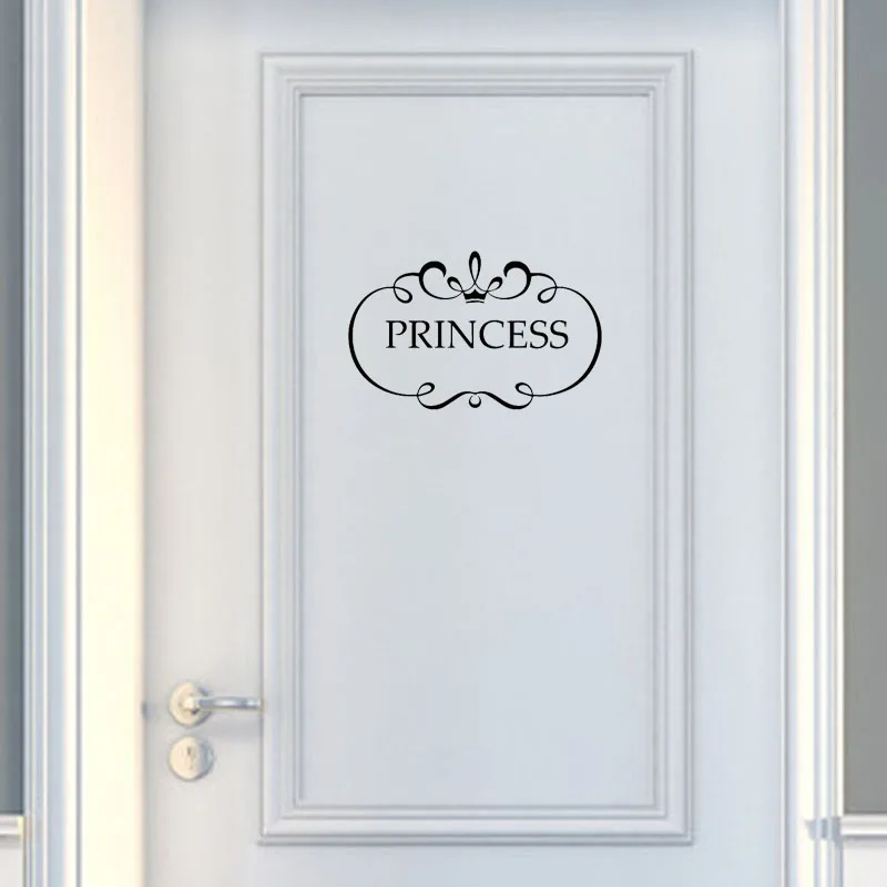 

YOJA 25*15.8CM PRINCESS Art Home Door Decorative Decal Bedroom Wall Sticker D1-0230