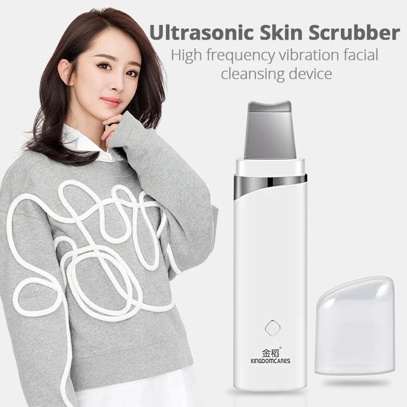 Ultrasonic Skin Scrubber Nutrition Importor Face Pore Cleaner Blackhead Acne Removal Exfoliating Machine Facial Massager