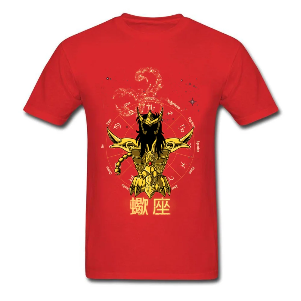SCORPIO Tees Brand Round Neck Customized Short Sleeve All Cotton Men Top T-shirts Design Tee Shirts Wholesale SCORPIO red