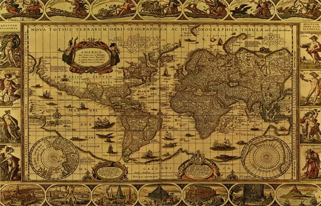 Prime Meridian Map Classic Vintage Retro Kraft Decorative Poster ... Prime Meridian Map Classic Vintage Retro Kraft Decorative Poster ...