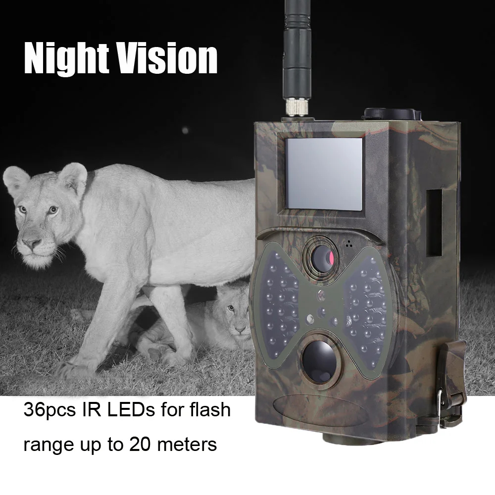 2G GPRS Дикая камера для наблюдения за дикой природой MMS GSM камера 940nm черный светодиодный Невидимый капкан для животных 1080P охотничья камера
