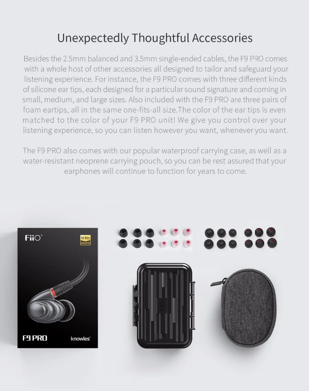 FiiO F9 Pro гарнитура knowles с тройным драйвером Проводная Hybride In-Ear 1 монитор Synamic и 2 сбалансированных арматурных драйвера HiFi IEM