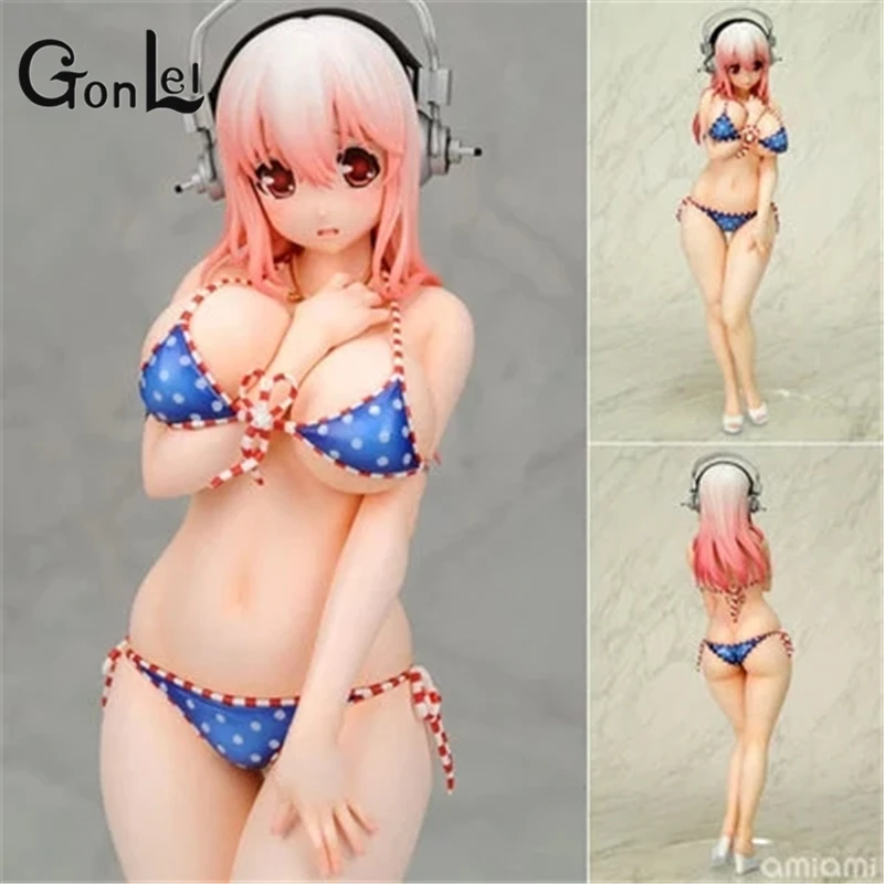 

GonLeI 28CM Anime Super Sonico Pai Slash Bikini 1/6 Scale Sexy Swimsuit PVC Action Figure Collectible Model Toy K326
