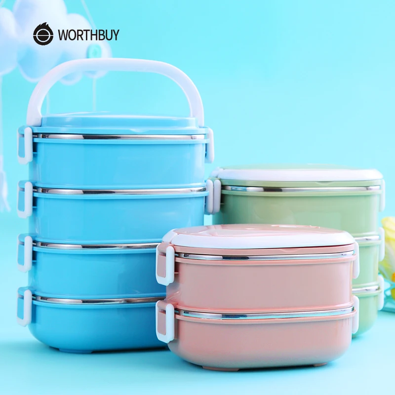 WORTHBUY японский контейнер для завтрака детей школьная герметичная коробка из