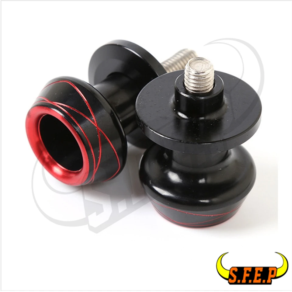 10mm Red Universal Motorcycle CNC Swingarm Swing Arm Spools Slider Stand Bobbins 8MM//10mm