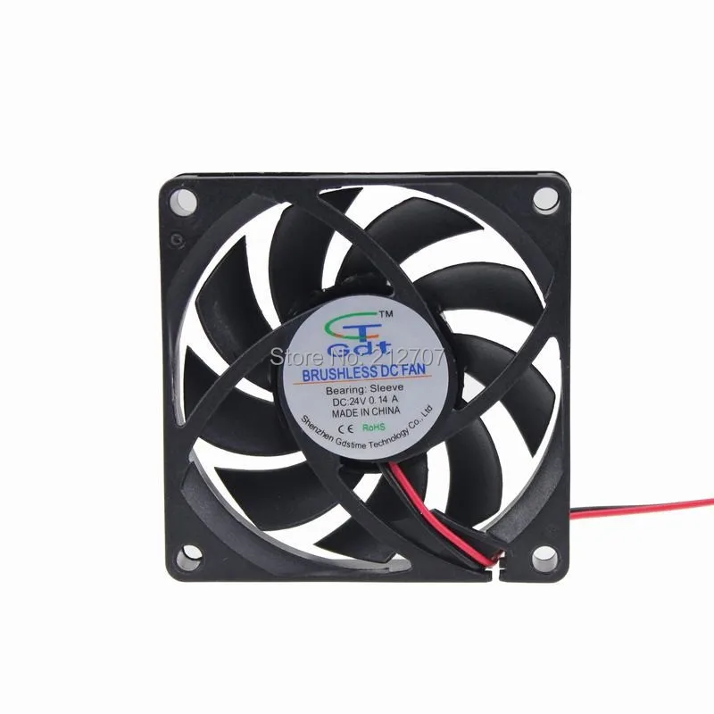 500PCS DC Fan Manufacturer 70mm 7015 70x70x15mm 7cm 24V 2Pinin Fans