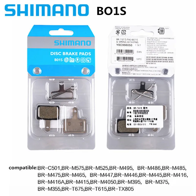 Shimano Disc Brake Pads B01S Resin for Shimano BR M315 M355 M365 M375 M395 M415 