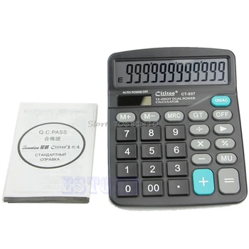 

Large Buttons Dual Power Solar & Battery Powered Desktop Desk Digit Calculator Drop Shipping