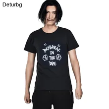 

Daybreak in the Dark Printed T Shirt Men Short Sleeve Cotton Black Hip Hop Slim T-Shirt Funny Shirts Plus Size 2018 Summer MT001