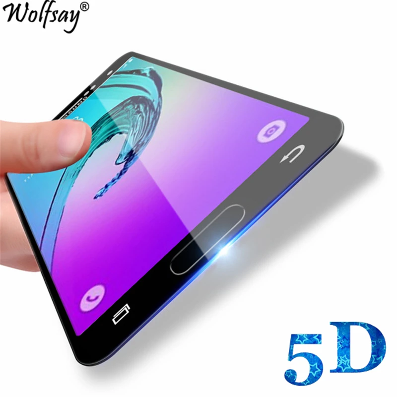 Wolfsay 1 шт. 5D изогнутый экран протектор для Samsung Galaxy J7 Prime закаленное стекло G610