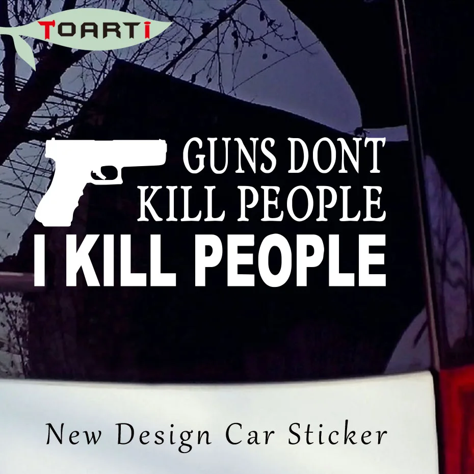 Guns Dont Kill People Sticker Funny Vinyl Decal Car Sticker Art Design