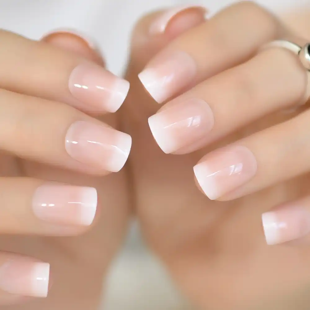 Detail Feedback Questions About Pink Nude White French Fake Nails