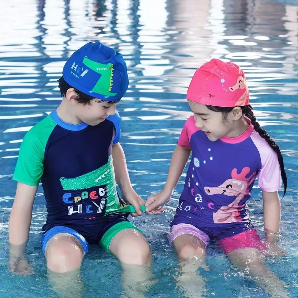 Mi jia 7-й детский купальник mi ng cap UPF50+ анти-УФ гибкий мягкий прочный Быстросохнущий плавательный защитный механизм милый мультфильм для детей