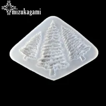 1pcs UV Resin Jewelry Liquid Silicone Mold Transparent 3D Christmas Tree Silicone Mould For DIY Jewelry Making Mold