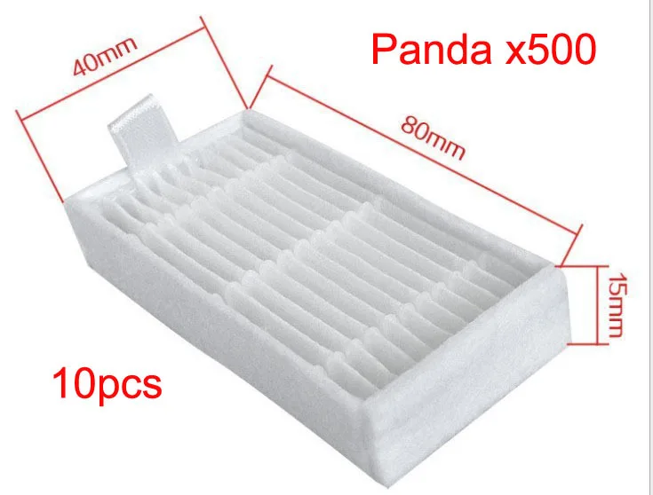 

10pcs/lot Replacement HEPA Filter for Panda x500 Ecovacs Dibea X500 X580 Mirror CR120 etc