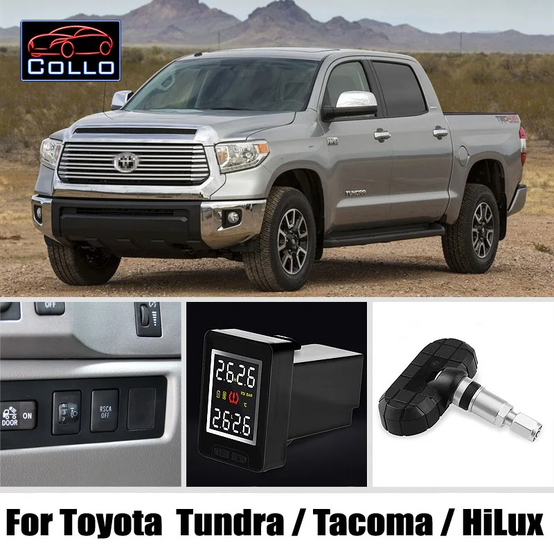 TPMS система контроля давления в шинах для Toyota Tundra Tacoma HiLux/Беспроводная система контроля давления в шинах внутренних датчиков/Встроенная установка