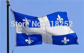 

Quebec State 3x5 FT 150X90CM Banner 100D Polyester Canada State flag brass grommets 07, free shipping