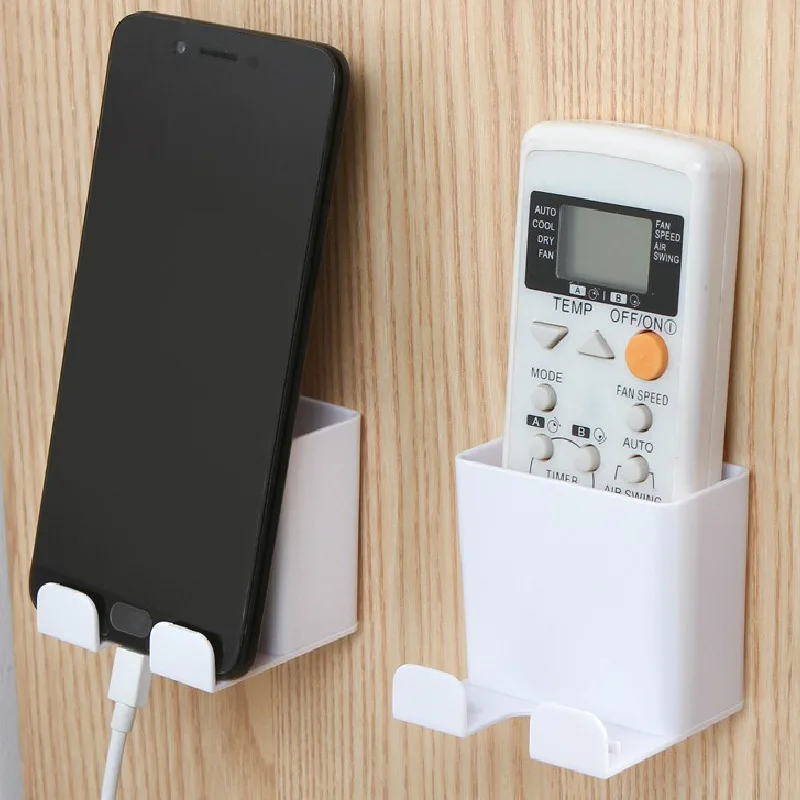 

Remote Control Organizer Makeup Box Mobile Phone Charging Stand Wall Mounted Container Home Stuff Room Holder Box Case