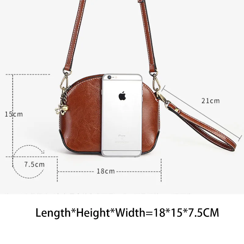 Sacs Zency En Mode Mini bourgogne Simple Messenger Main coffee Noir brown Véritable Forme Brun Bandoulière Élégant Sac À Femmes Coquillage 100 Cuir f6wfqSC