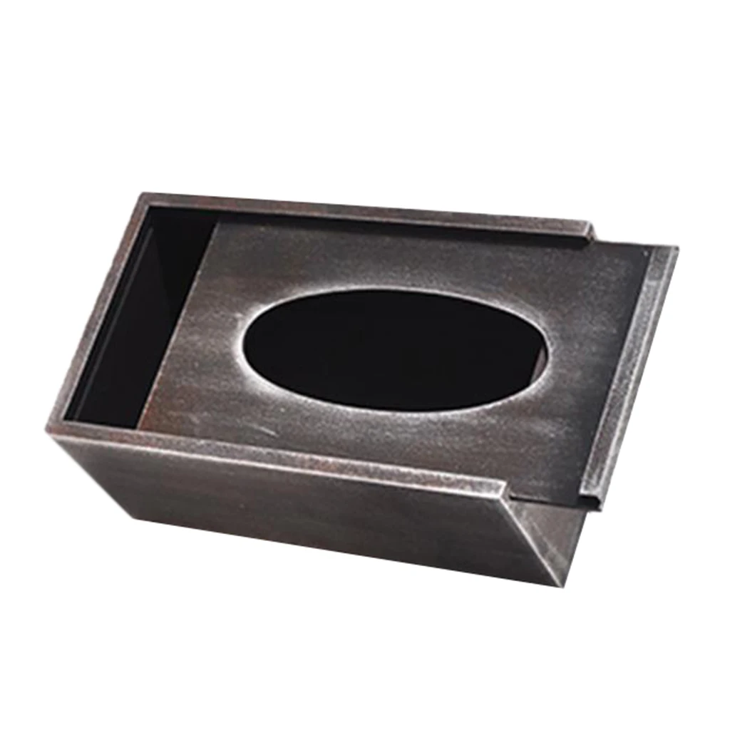 Vintage Style Wood Tissue Box Cover Tissue Paper Dispenser Home Office Decor