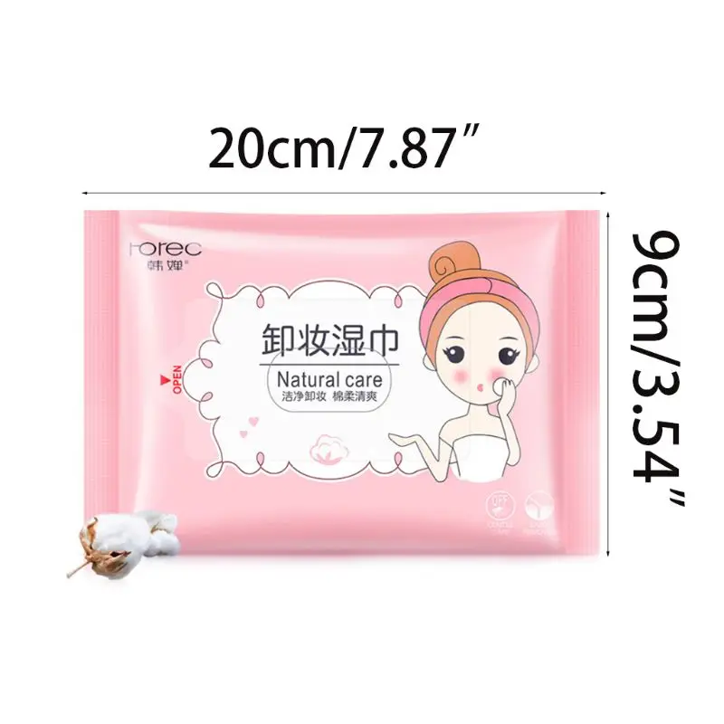 

25Pcs/Pack Makeup Remover Wet Wipes Tissue Draw-Out Face Eye Deep Cleansing Cotton Pads Moisturizing Towels Cosmetic Tool