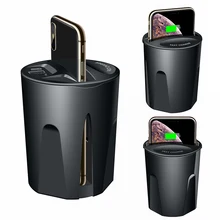 10 Вт Быстрое беспроводное автомобильное зарядное устройство для iPhone XS MAX XR X 8 plus samsung S10 S9 S8 Plus S6 S7 автомобильное беспроводное зарядное устройство держатель для телефона