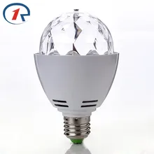 ZjRight E27 Colorful LED effect light 3W RGB LED Crystal Rotating Bulb Lamp Christmas Party Stage Light birthday party light